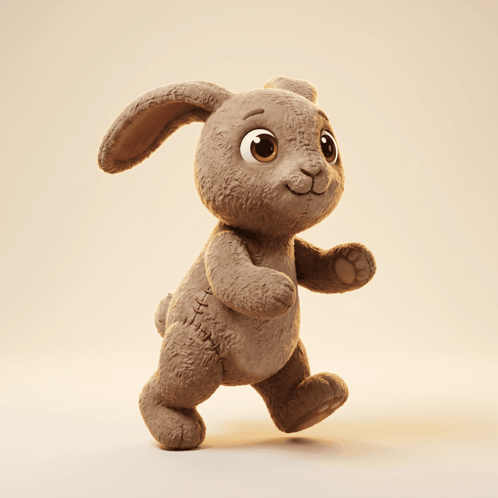 Bobo, the character made from a much-loved plush rabbit.